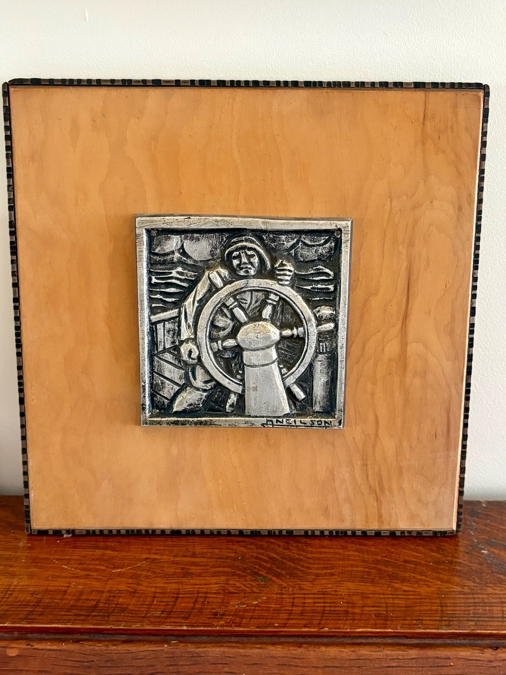 Ariel Bruce Neilson Nautical Captain Metal Relief Wall Art